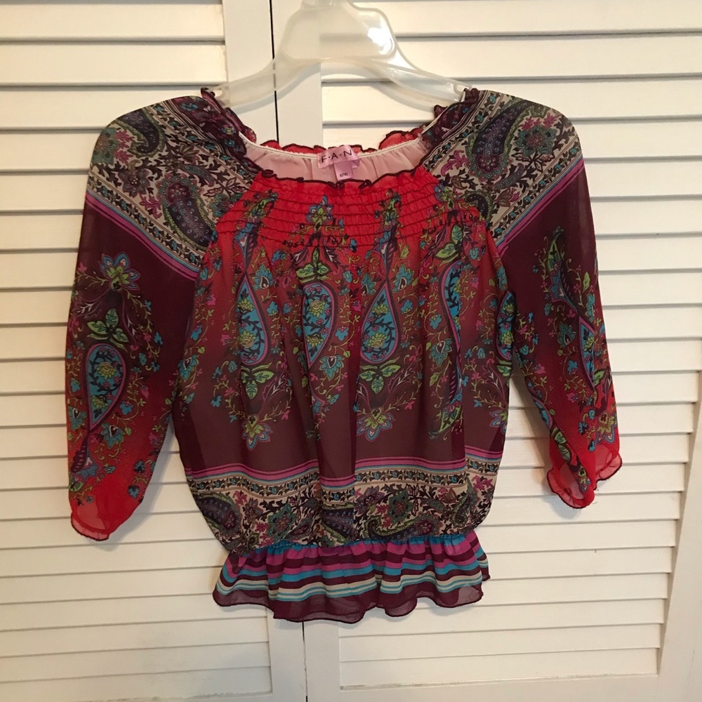 Long sleeve blouse size 7/8 size Small